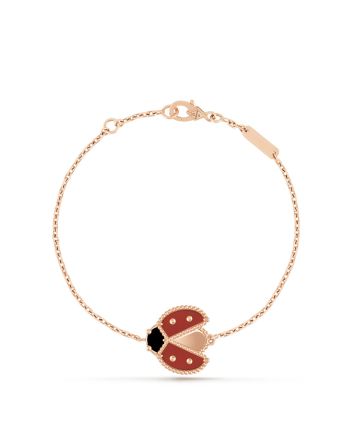 Van Cleef & Arpels Women's Lucky Spring Bracelet, Open Wings Ladybug Red