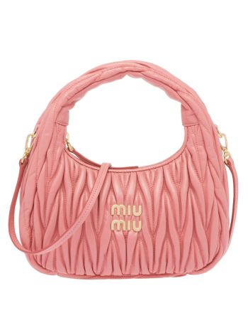 Miu Miu Wander Matelasse Nappa Leather Mini Hobo Bag