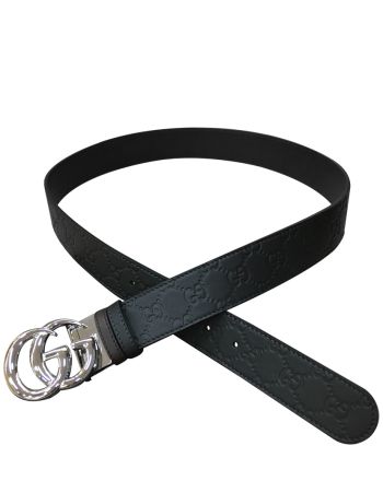 Gucci Reversible GG Supreme belt 473030 Black