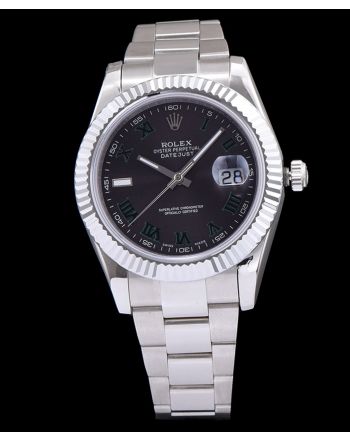 Rolex Stainless Steel Datejust Automatic Watches Green