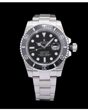 Rolex Stainless Steel Submariner Watch Black